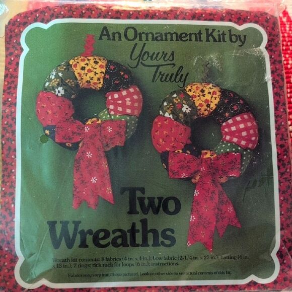 Vintage Holiday Xmas‎ Ornament Wreath Craft Kit NIP - Picture 1 of 8